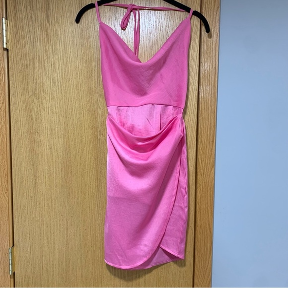 Princess Polly Ensley Pink Mini Halter Dress - Size 2 - Picture 1 of 4